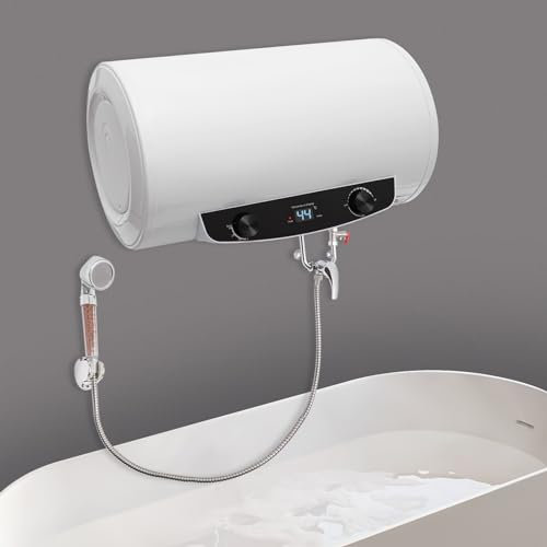 Mermajestic Scaldacqua elettrico istantaneo, 220 V, 2000 W, IPX4, scaldabagno istantaneo, 30 l, mini scaldabagno, bianco DSZF