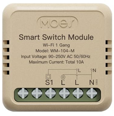 Irfora Interruttore intelligente WiFi dimmer, modulo fai da te, interruttore della luce, telefono cellulare, app di controllo remoto di dispositivi domestici, compatibile con e assistente per il