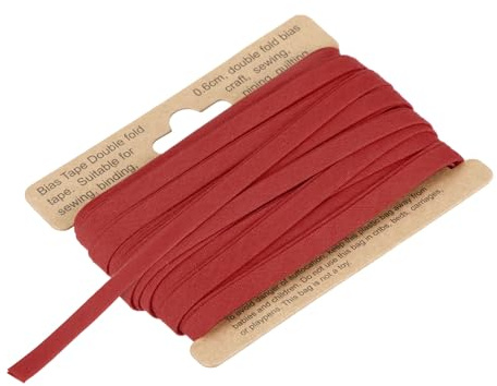 QUARKZMAN 6mm Baumwollköperband Baumwollband Saumband zum Nähen, Säumen, Quilten, Einfassen Handwerk (Weinrot 10 Yards)