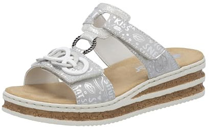 Rieker Femme 62936 Mules, Argent Platine, 37 EU