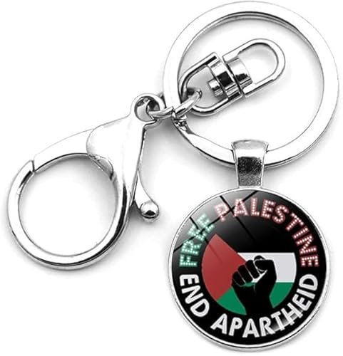 xutao Palästina Termina Apartheid Flagge Schlüsselanhänger Halter Neuheiten Nationale Welt Schlüsselanhänger Schmuck Zubehör für Männer Frauen Paar Geschenk