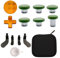 Hzxkqmil Poucettes en Métal pour Xbox Elite Manette Series 2, 13 en 1 Accessoires Remplacement 6 Joystick 4 Palettes Arrière 2 D-Pads avec 1 Outil de Réglage, Vert + Orange