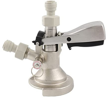 RVIFY Heimbrausystem Bierfass-Kupplung vom Typ A/G, Zapfhahn-Zapfanlage für Bierfass-Zapfanlage Druckminderer(A Type with Adapter)