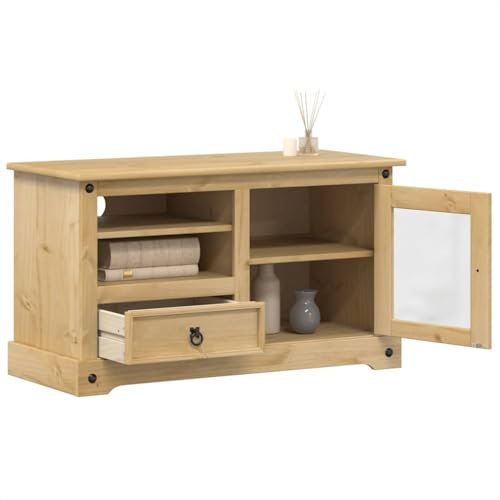 GCHDHAPB Home-Entertainment Centers & TV-Ständer, TV-Schrank Corona 100x45x58 cm Massivholz Kiefer