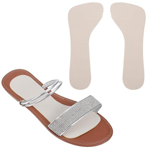 1 Paar Rutschfeste Einlegesohlen Damen,Selbstklebend Einlegesohle für High Heels, Komfort Schuheinlagen,Weiche Einlegesohlen für Sandalen (Beige Sevens: 37-38)
