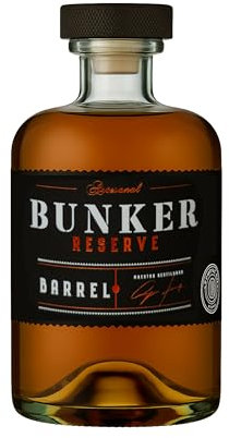 Bunker Distillery - Ginebra Premium Bunker Barrel - Botella 70 cl - Envejecida en Barrica de Roble - Elaboración Artesanal - Sin Gluten - Ingredientes 100% Naturales