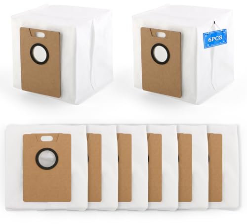 6PCS pour Tapo RVA202 Sacs à poussière,6 sacs à poussière compatibles avec les accessoires du robot aspirateur Tapo RV30 Max Plus/RV20 Max Plus, 3L grande capacité