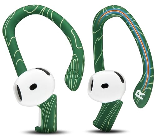 WC HookZ - Adjustable Over-Ear Hooks for AirPods 4 | Made by Wicked Cushions | Malleable Core for Custom Fit, Secure & Comfortable, Patent Pending | Emerald Tide