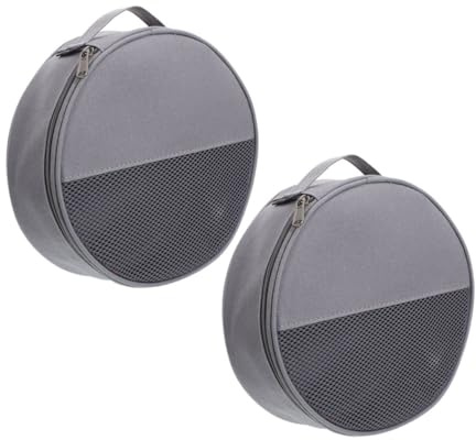 ifundom 2 Pièces De Vaisselle D'extérieur De Transport De Cuisine en Plein Air Récipient à Vaisselle De Rangement pour Camping Rangement à Plat Tissu Oxford Gris