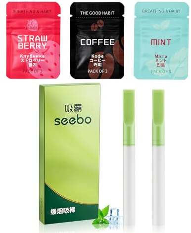 Smoking cessation breathing stick, nicotine-free filter with different flavours, smoking cessation aid, 2 breaths, 3 packs of flavour filters (3 varieties) (2)