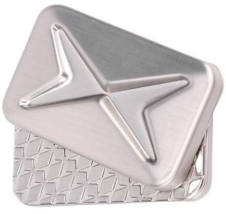 Jiawu Beruhigende Push-Slider-Karte aus Metall, Tragbares Zappelspielzeug für Meditation und Konzentration Unterwegs (Silver)