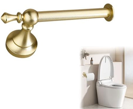 1PCS Gold Toilet Roll Holder, Brushed Brass Toilet Roll Holder