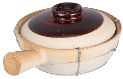 VALICLUD Olla de Barro Mexicana para Cocinar Alta Resistencia al Calor y Retención del Sabor Original, Cazuela de Arcilla y Hierro Adecuado para Reuniones Familiares y Fiestas