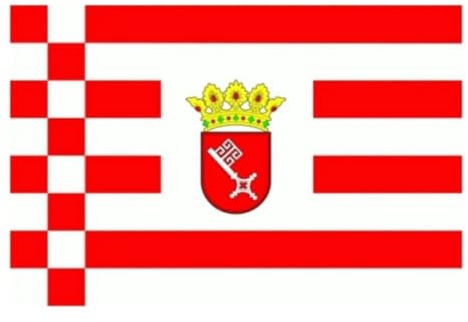 Fahne BREMEN - Wappen, 90x150 cm, mit Ösen, 100% Polyester, **VERSAND GRATIS**