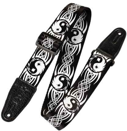 Levy's MP-15 2-inch Polyester Guitar Strap - Ying Yang Tattoo