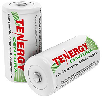Tenergy Centura NiMH C Akku, 4000 mAh, wiederaufladbar, Hybrid-Nickel-Metall (NiMH), wiederaufladbare Akkus (4000 mAh, NiMH), C, Grün, Weiß, 2 Stück, hoch