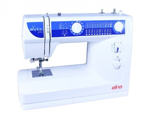 Elna eXplore 240 Nähmaschine mit Freiarm, 23 Nähprogramme, Metallgreifer