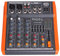 Ibiza - MX401 - Completo mezclador semiprofesional de 4 canales (ecualizador de 5 bandas) con entradas de micrófono y línea y salidas REC, RCA, auriculares y AUX - USB - Negro y naranja