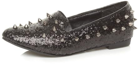 Donna Piatto Tacco Basso chiodo borchia Glitter Ballerine Mocassini Numero 5 38
