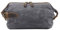 Neuleben Kulturtasche Wasserdicht Vintage Canvas Leder Damen Herren Kosmetiktasche Kulturbeutel für Reise Urlaub (Grau)