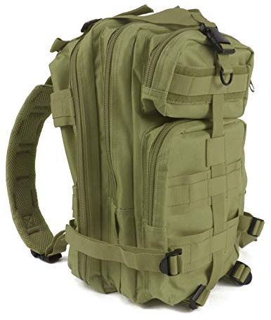 MediTac Tactical Assault Pack Erste-Hilfe-Rucksack – 45,7 cm Militär MOLLE-Rucksack, Braunoliv