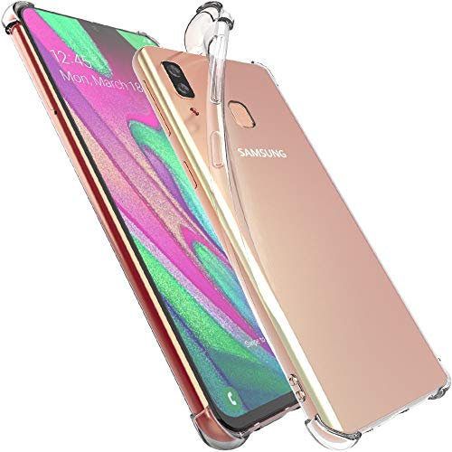 ebestStar - Cover per Samsung A40 Galaxy SM-A405F, Custodia Silicone Trasparente, Protezione TPU Antiurto, Bordi Rinforzati, Trasparente