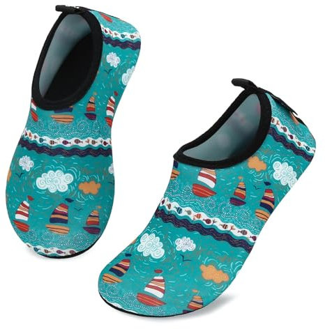 SAGUARO Escarpines Niño Niña Zapatillas para Agua Zapatos de Río Playa Calzado Deportes Acuáticos para Piscina Buceo Surf Natación Nadar Mares Vela Rocas, Multicolor, 26/27 EU