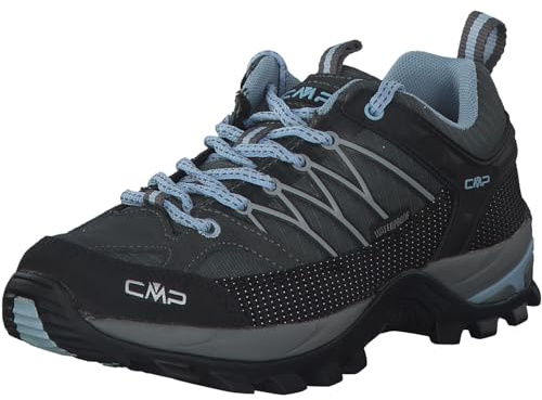 CMP Rigel Low WMN Trekking Shoe WP, Damen Trekking- & Wanderhalbschuhe, Grau (GRAFFITE-Azzurro 77BD), 38 EU (5 UK)