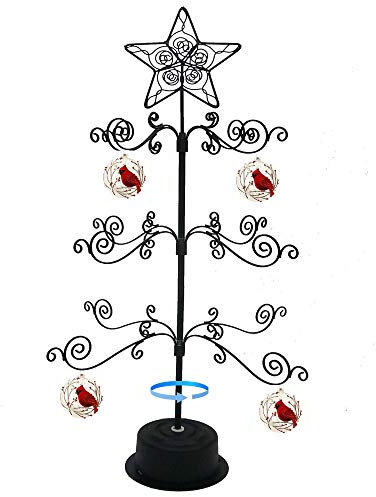 HOHIYA Sapin de Noël en Métal Support de pour Décoration Cadeaux 61 cm Noir Respectueux de la Nature