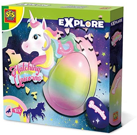 SES Creative | Magisches Einhorn Ei zum Ausbrüten | Spielzeug Überraschung Wachstum Kind 5+ Jahre | Sichere Materialien Ungiftig | Aktivität Geduld Beobachtung | Geschenkidee Einhorn Phantasie