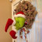 Weihnachtsdekoration Weihnachtsmann Wie der Weihnachtsdieb den Weihnachtsleinenkranz gestohlen hat Kränze Girlanden Wohnaccessoires Deko Wand Türschilder Saisonale Deko Küche, Haushalt Wohnen (large)