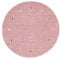 carpetfine Wollteppich Gabbeh Uni Rund Rosa Ø 80 cm | Moderner Teppich für Wohn- und Schlafzimmer