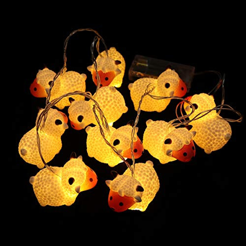 SOLUSTRE LED Lichterkette Schaf Figuren Beleuchtet Miniatur Lamm Figur 165 CM 10 LEDs Warmweiß OHNE Batterie Außen Innen Kinderzimmer Wohnzimmer Wand Fenster Dekoration Ostern Geburtstag Party