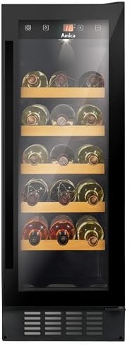 Amica WK 341 115 S Weinkühlschrank/Weintemperierschrank/schwarz/freistehend (unterbaufähig) / max. 20 Bordeauxflaschen/VinoOptima System™