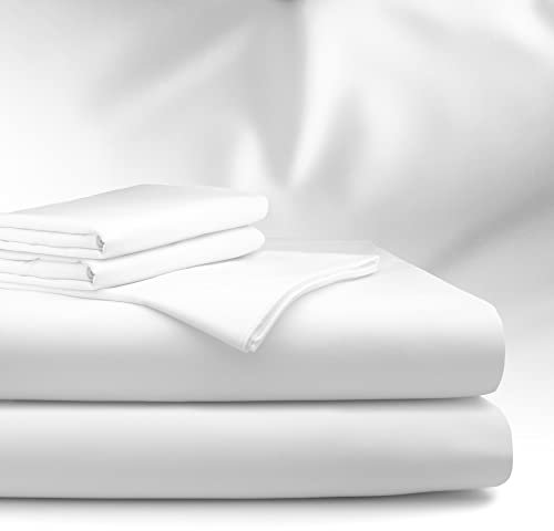 bo&button® Mako Satin Bio Bettwäsche Set in Luxushotel-Qualität – Original White (alle Größen) – aus 100% GOTS zertifizierter Langfaser Bio Baumwolle – 2-teilig 135x200 cm + 40x80 cm, weiß/Weiss