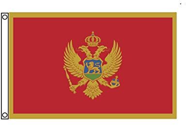 Stormflag Montenegro Flagge 90x150cm Flagge Montenegro 3x5ft Polyester 90g mit Ösen mit Doppelnadel genäht.
