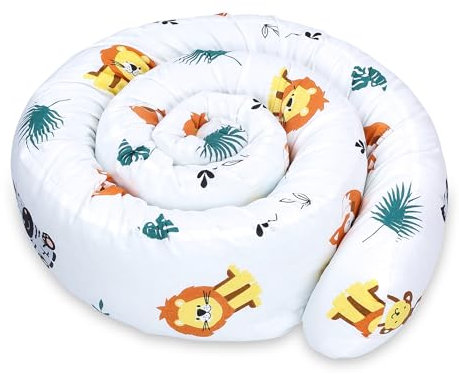 Totsy Baby Seitenschläferkissen Bettschlange Body Pillow 400 cm Baumwolle - Kopfkissen lang Bettrolle Schlafkissen Nackenrolle Kissen Oeko-Tex Safari