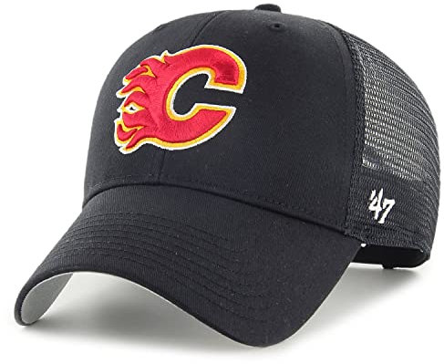 '47 Calgary Flames NHL Most Value P. Branson Schwarz Verstellbare Trucker Cap One-Size