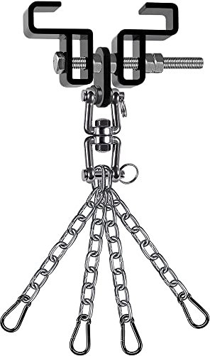 SELEWARE Heavy Duty Stahl Beam Clamp Heavy Bag Mount Punching Bag Hanger Heavy Duty Halter für Boxen, Muay Thai und MMA Training (mit Karabiner)