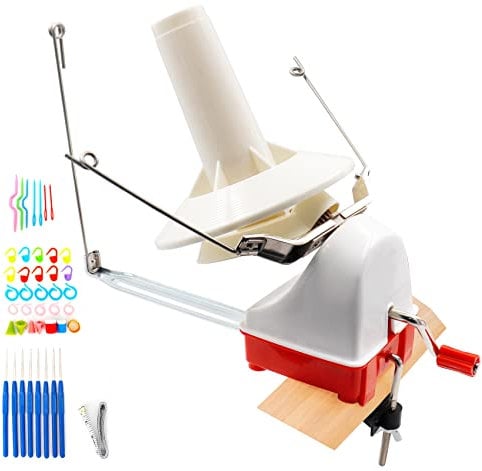 Traipy Yarn Ball Winder Large Capacity with Knitting Needles Set,Hand Operated,10 Ounce