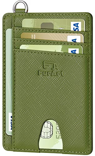 FurArt Schlank Kreditkartenetui,RFID-Blockierung Portemonnaie, Minimalistisch Kreditkarten Kartenetui für Herren und Damen