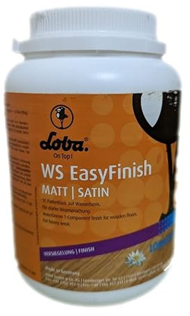 LOBADUR® WS EasyFinish, Kork und Parkettlack auf wasserbasis, für starke Beanspruchung (1 Liter, Halbmatt)