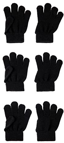 NAME IT Unisex Kinder NKNMAGIC Gloves 3P NOOS Handschuhe, Black/Pack:3 Pack with All Black, 5 (3er
