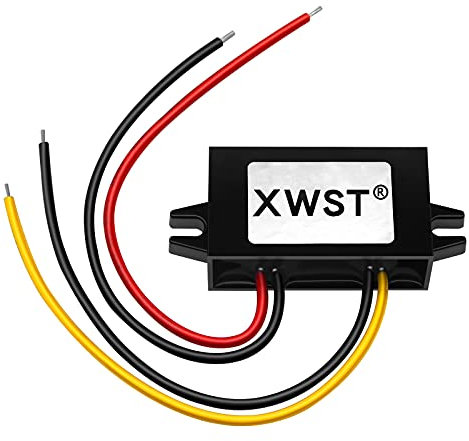 XWST DC DC Spannungswandler 8V-22V auf 3.7V Wasserdicht Konverter 12 V auf 3.7V 3A 11W Stromwandler für Telefon Auto Audio Radio LED-Anzeige