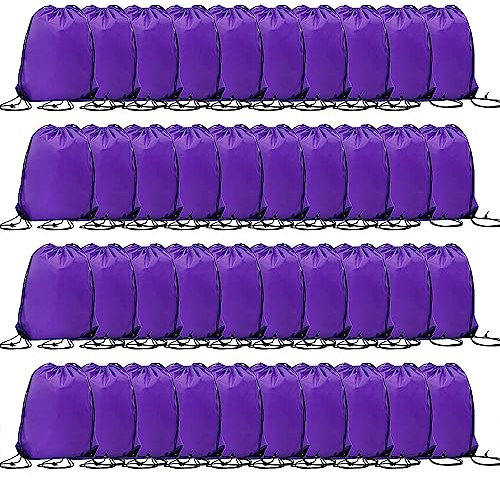 CODOBON Kordelzug-Rucksack Bulk Draw String Taschen Cinch Polyester Tasche für Gym Sport, Violett, Classic