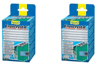 Tetra EasyCrystal Filter Pack C250/300 Filtermaterial mit Aktiv-Kohle, Filterpads für EasyCrystal Innenfilter, geeignet für Aquarien von 15-60 Liter, 3 Stück, grün (Packung mit 2)