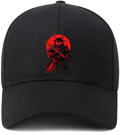 EDGMM Baseballkappe, Unisex, für Erwachsene, verstellbar, für Erwachsene, Samurai, Einheitsgröße