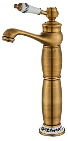 Robinet mitigeur rétro pour lavabo de salle de bains, robinet de lavabo à levier unique, robinet de lavabo de salle de bains en laiton antique, mitigeur de lavabo monotrou, haut