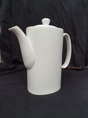 4 Cup White China Coffee Teapot