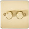 2G 2-way 10-200W (5-150W LED) Intelligent dimmer - Brushed Brass